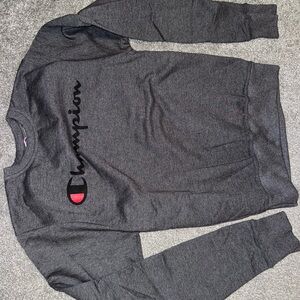 Champion Men's Dark Gray Crewneck Sweater